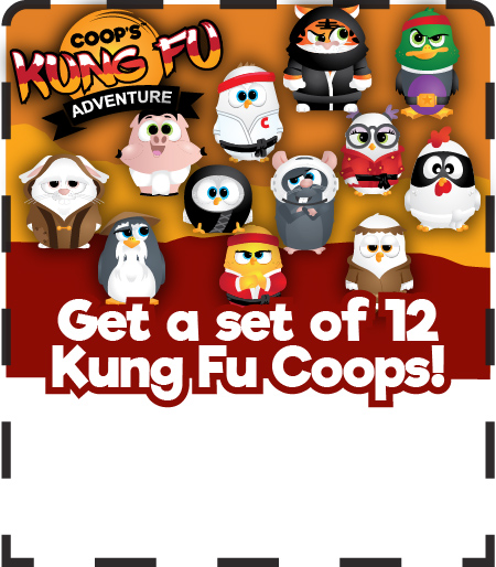 Kung Fu Coops Set of 12